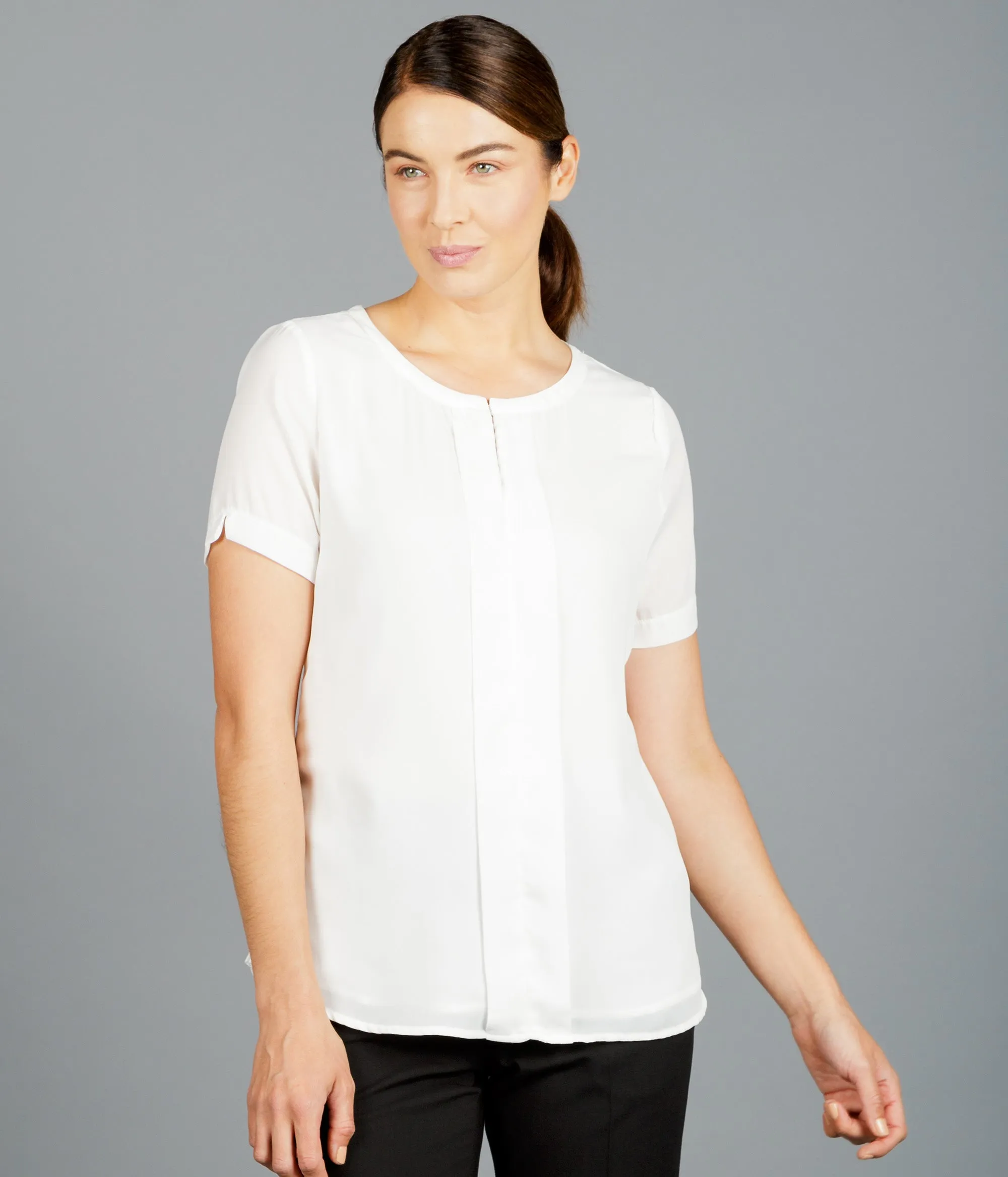 1884WS Box Pleat Short Sleeve