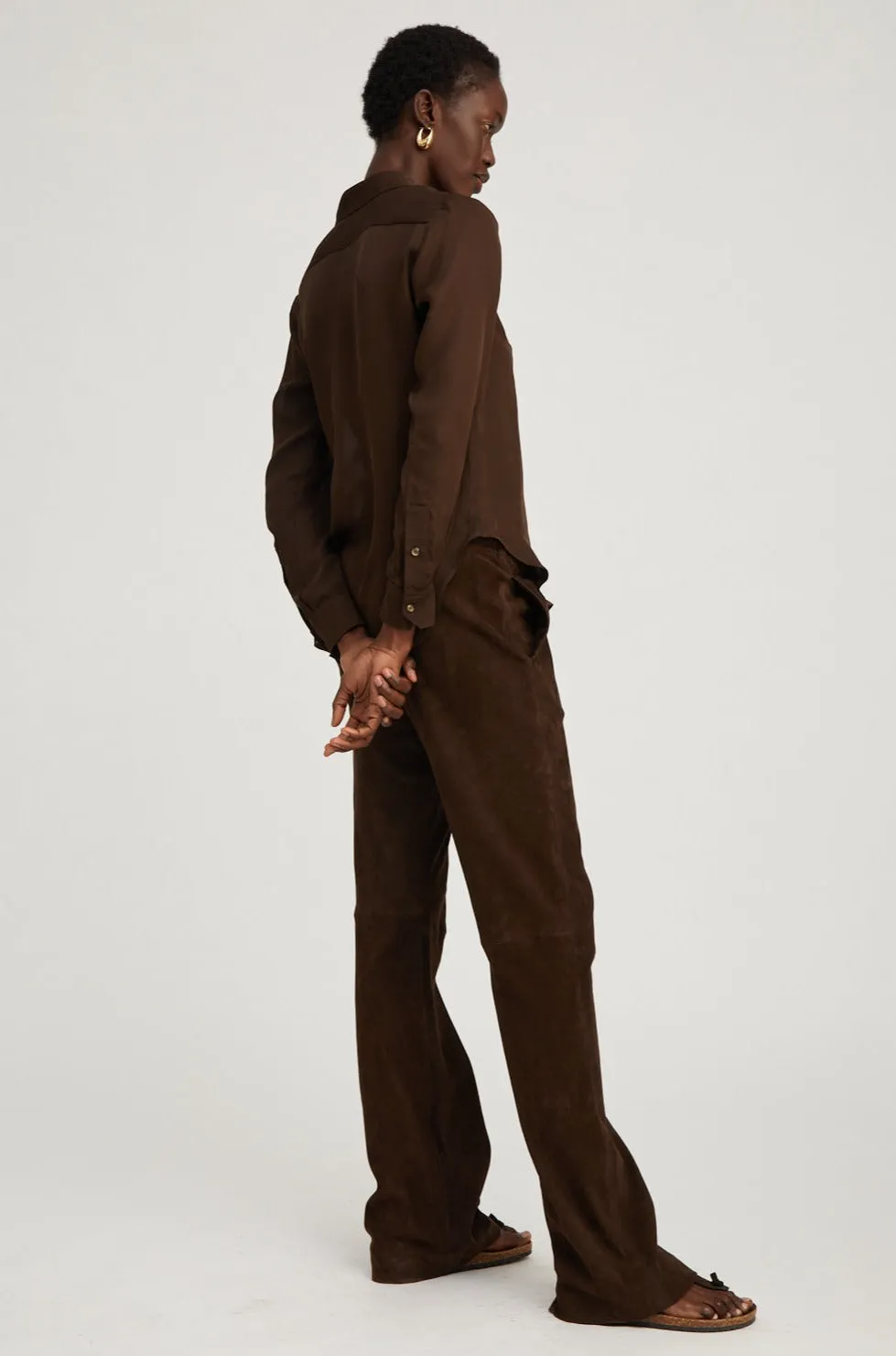 Americano Suede Straight Leg Pants