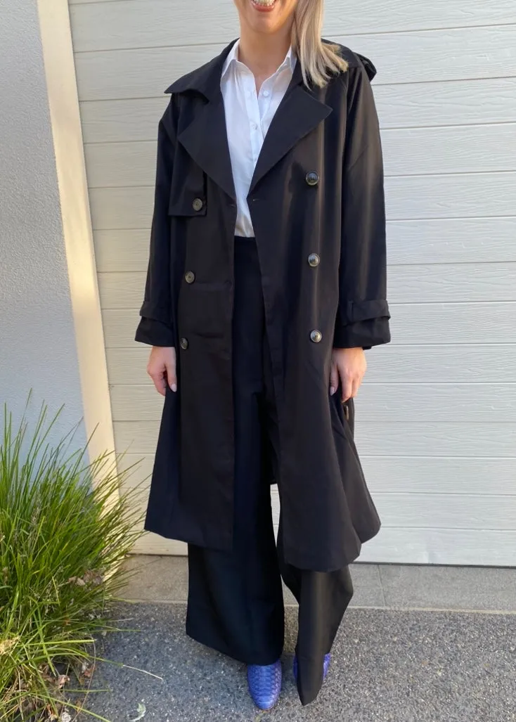 Ava Trench Coat / Black