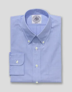 BLUE END-ON-END DRESS SHIRT