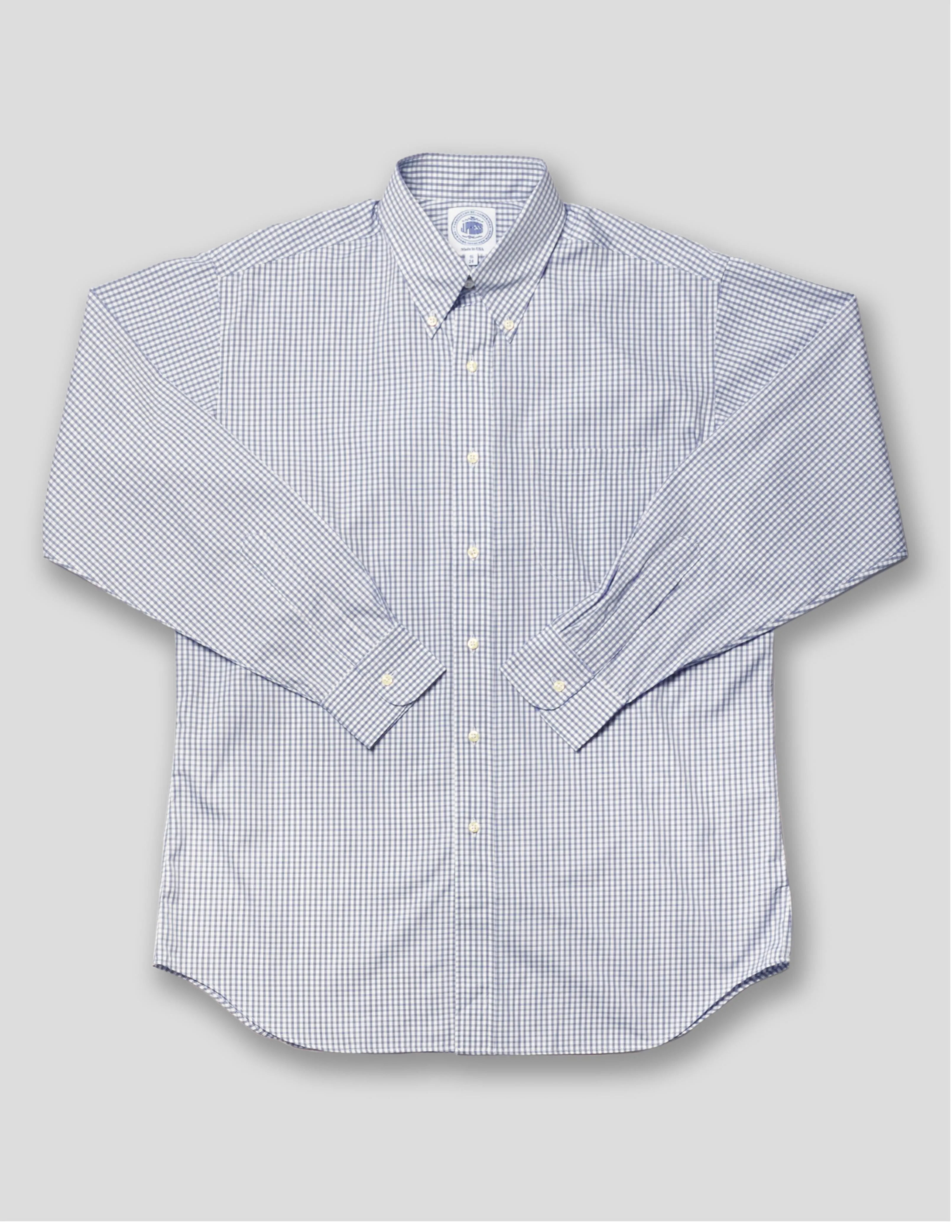 BLUE TATTERSALL DRESS SHIRT