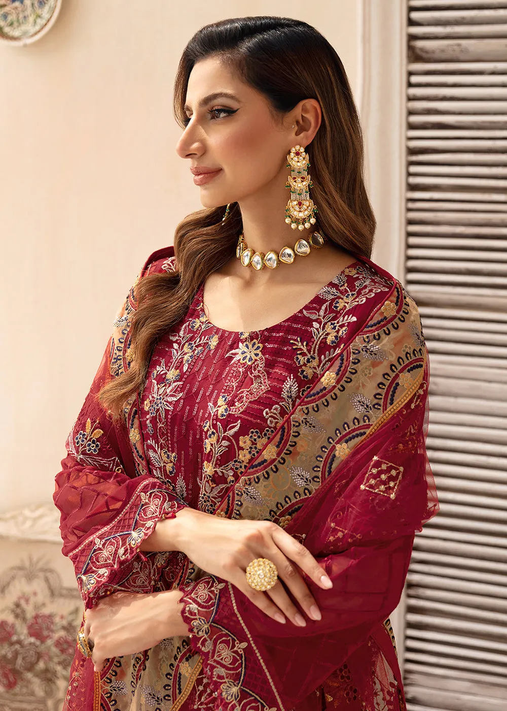 Chevron Luxury Chiffon Collection 24 by Ramsha | A-907