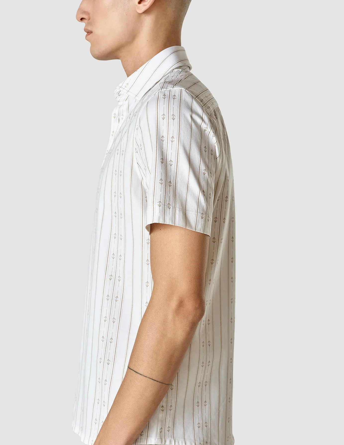 Classic Short Sleeve Shirt Earth Stripe