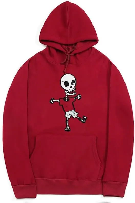 CORIRESHA Halloween Skull Hoodie Long Sleeve Drawstring Kangaroo Pocket Funny Sweatshirt