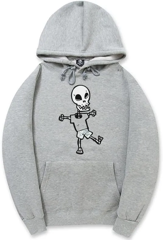 CORIRESHA Halloween Skull Hoodie Long Sleeve Drawstring Kangaroo Pocket Funny Sweatshirt