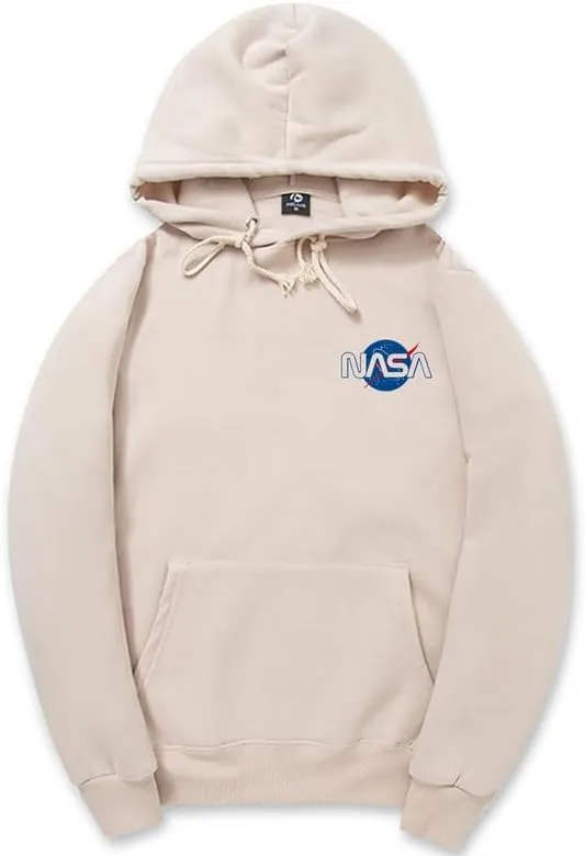 CORIRESHA Teen NASA Print Hoodie Long Sleeve Drawstring Kangaroo Pocket Basic Sweatshirt