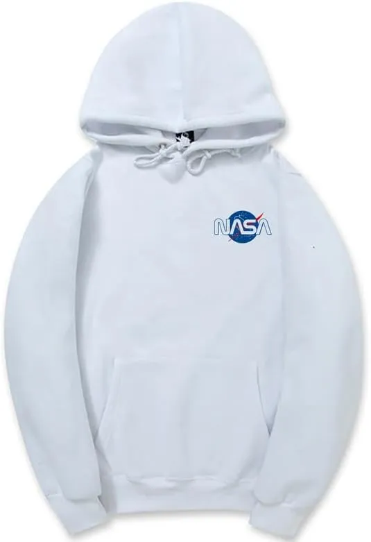 CORIRESHA Teen NASA Print Hoodie Long Sleeve Drawstring Kangaroo Pocket Basic Sweatshirt