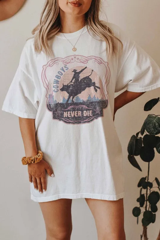 COWBOYS NEVER DIE GRAPHIC TEE