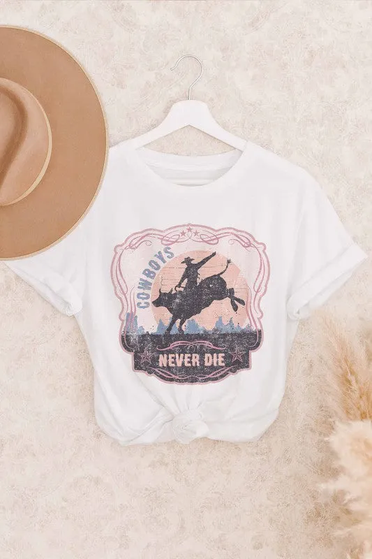 COWBOYS NEVER DIE GRAPHIC TEE