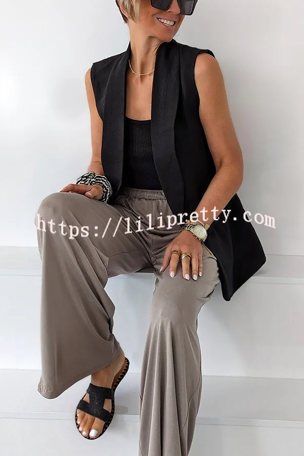 Create Headlines Pocketed Lapel Relaxed Blazer Vest