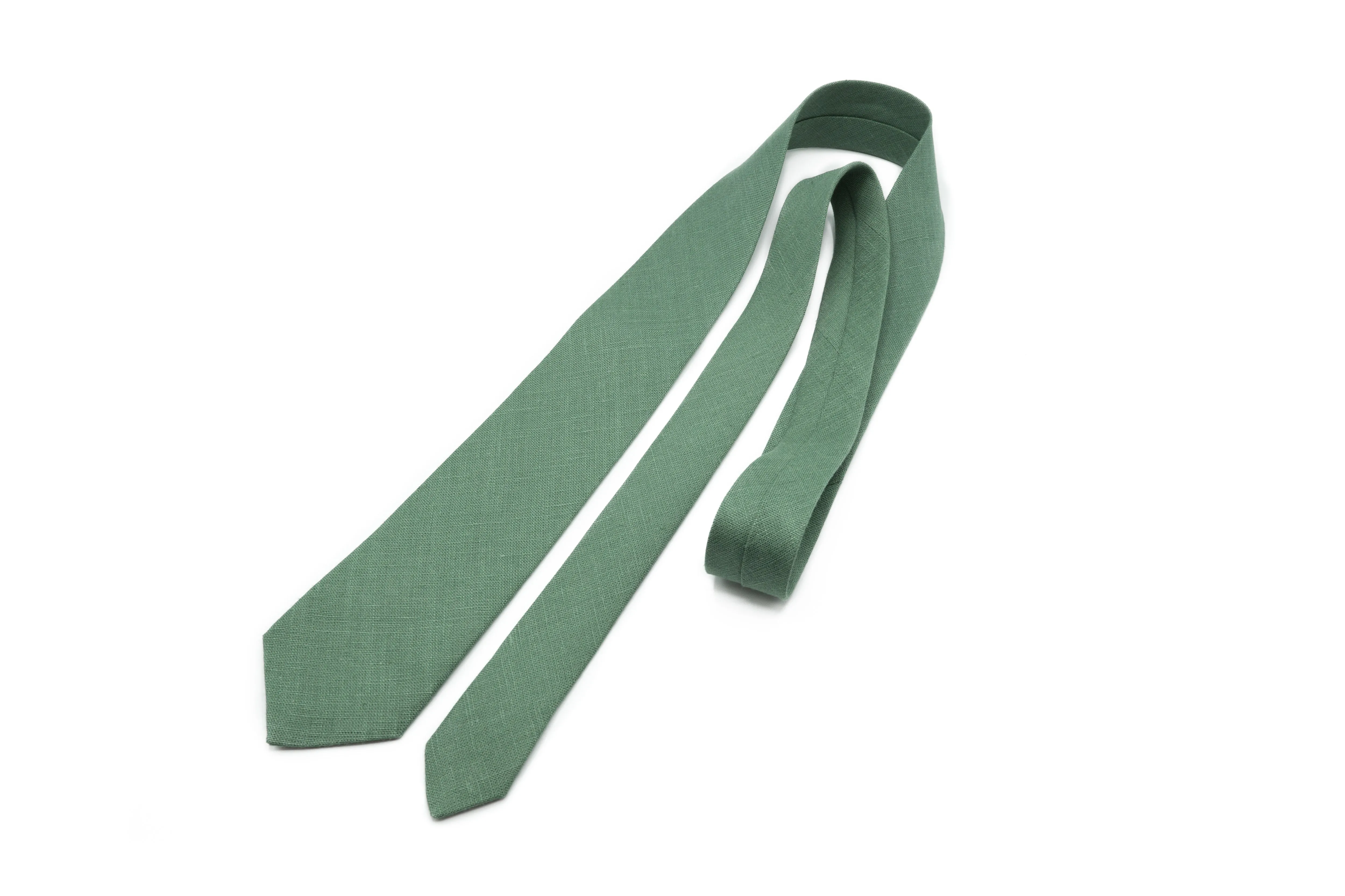 Dark Sage Green Necktie | Perfect for Weddings and Formal Occasions