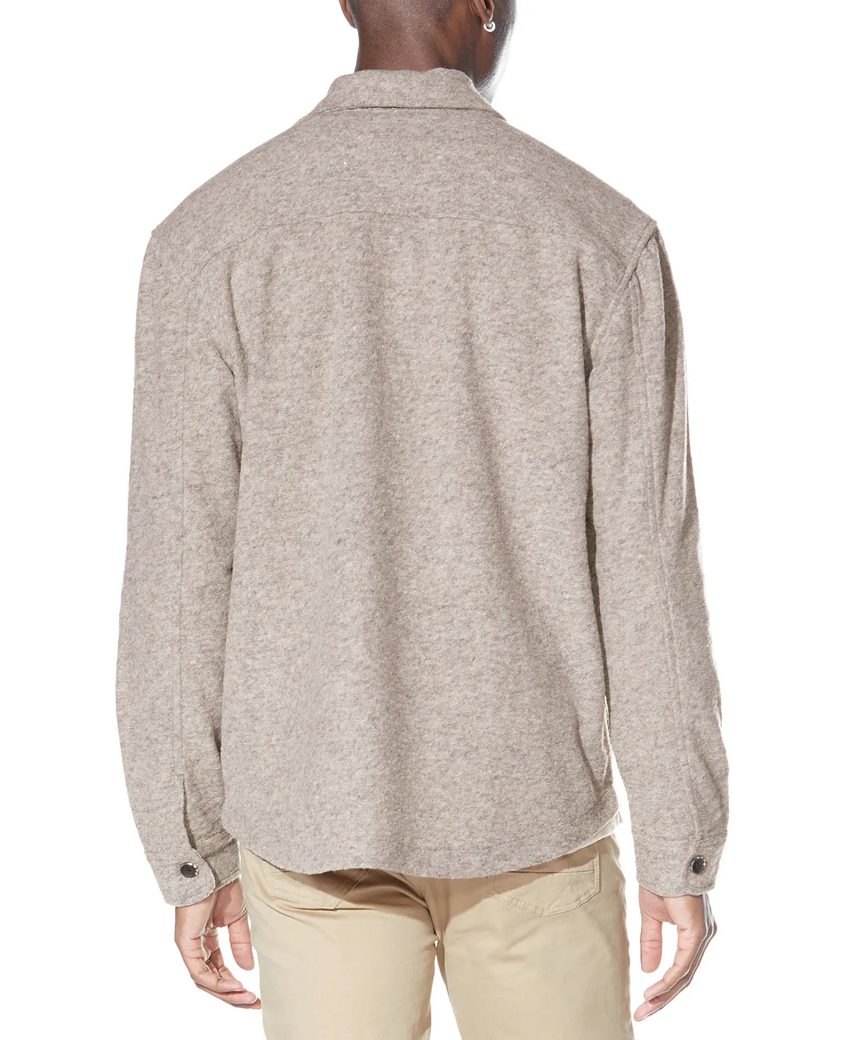 Durbin Relaxed Fit Shirt Jacket (Heather Khaki)