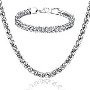 Fashion Frill Silver Chain For Boys Stainless Steel Silver Chain For Men Boys Silver Bracelet For Men Men's Jewellery Bracelets Combo