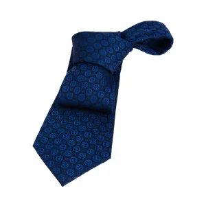 Georgetown Foulard Silk Tie, Navy / Blue