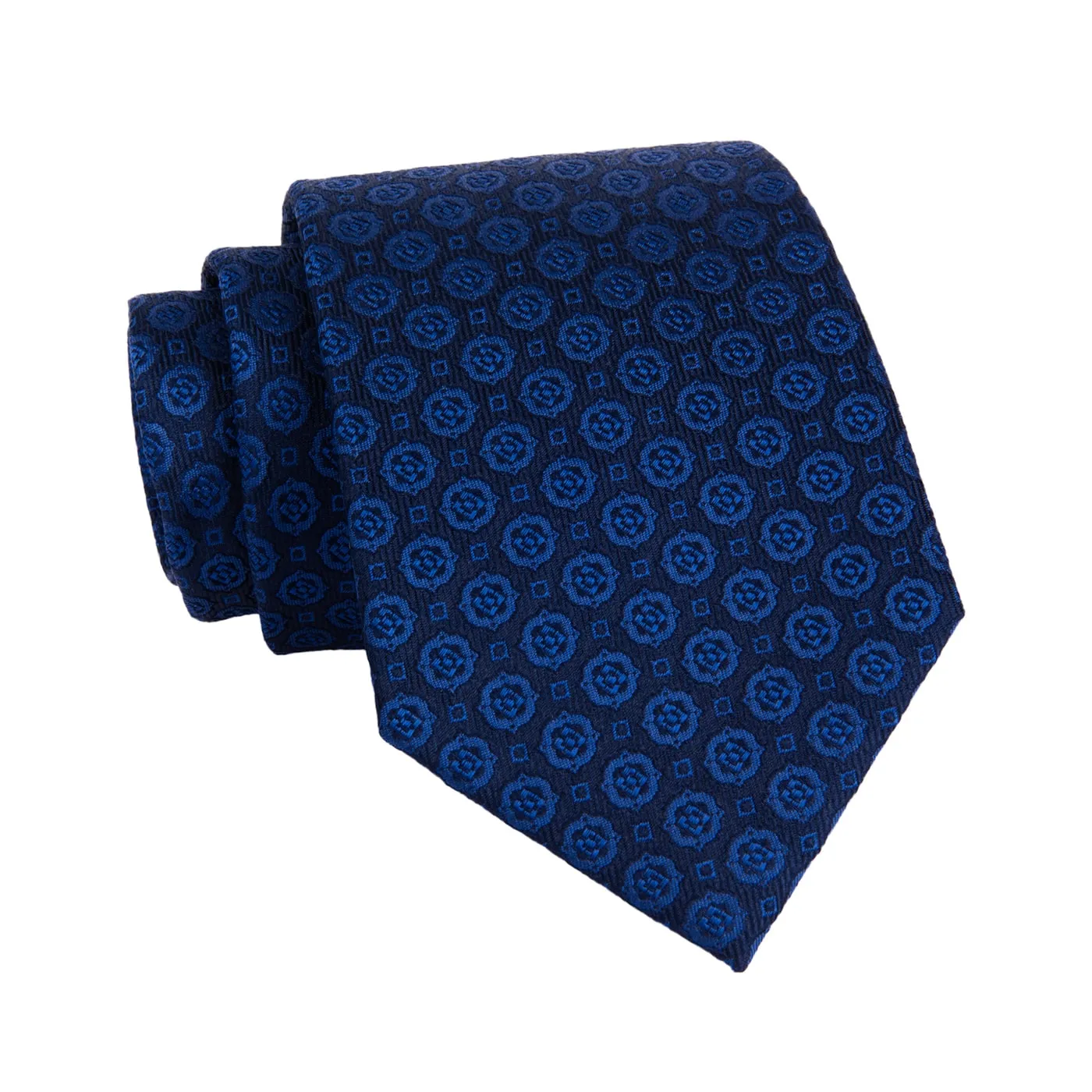 Georgetown Foulard Silk Tie, Navy / Blue