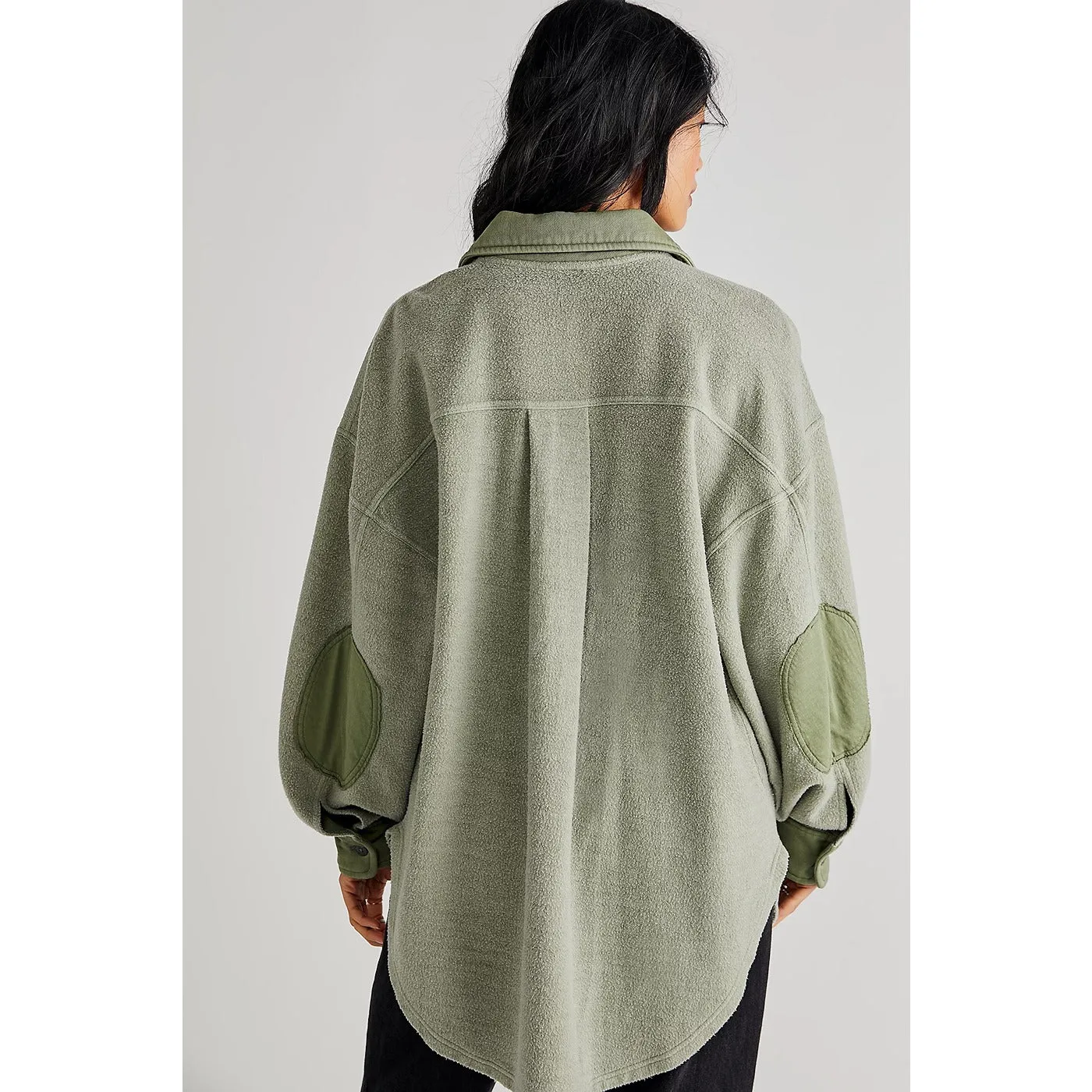 Green Oversized Shirt Jacket