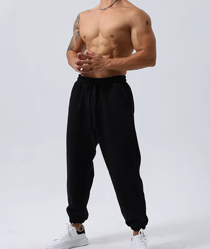 GYM BUDDY LOOSE FIT MID-RISE WAIST WORKOUT SWEATPANTS