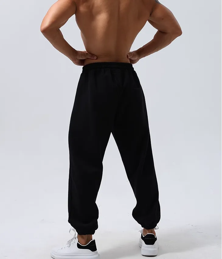 GYM BUDDY LOOSE FIT MID-RISE WAIST WORKOUT SWEATPANTS