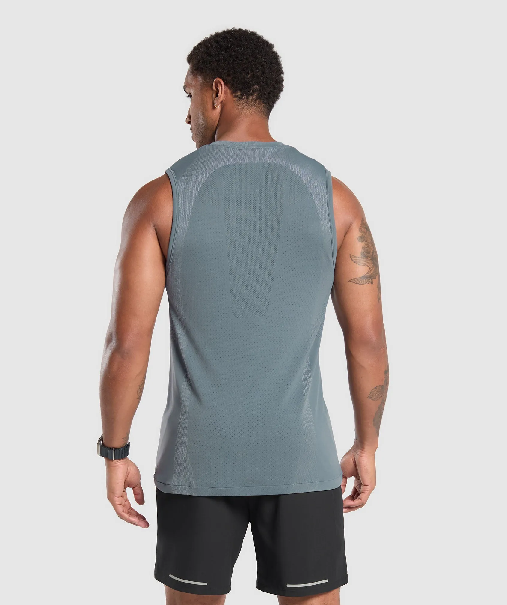 Gymshark Apex Seamless Tank - Iron Blue/Cool Blue