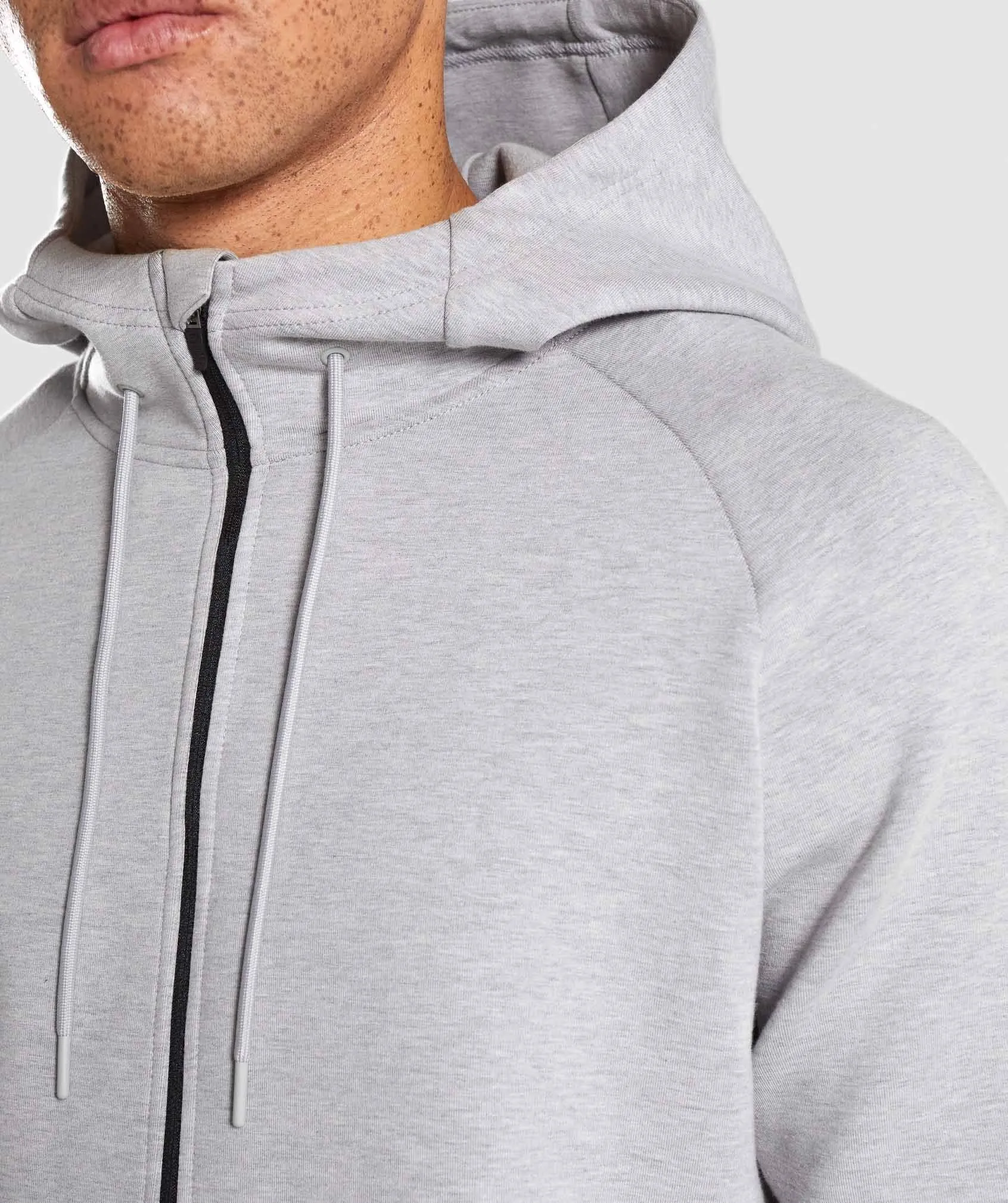 Gymshark Ultra Zip Hoodie - Light Grey Marl