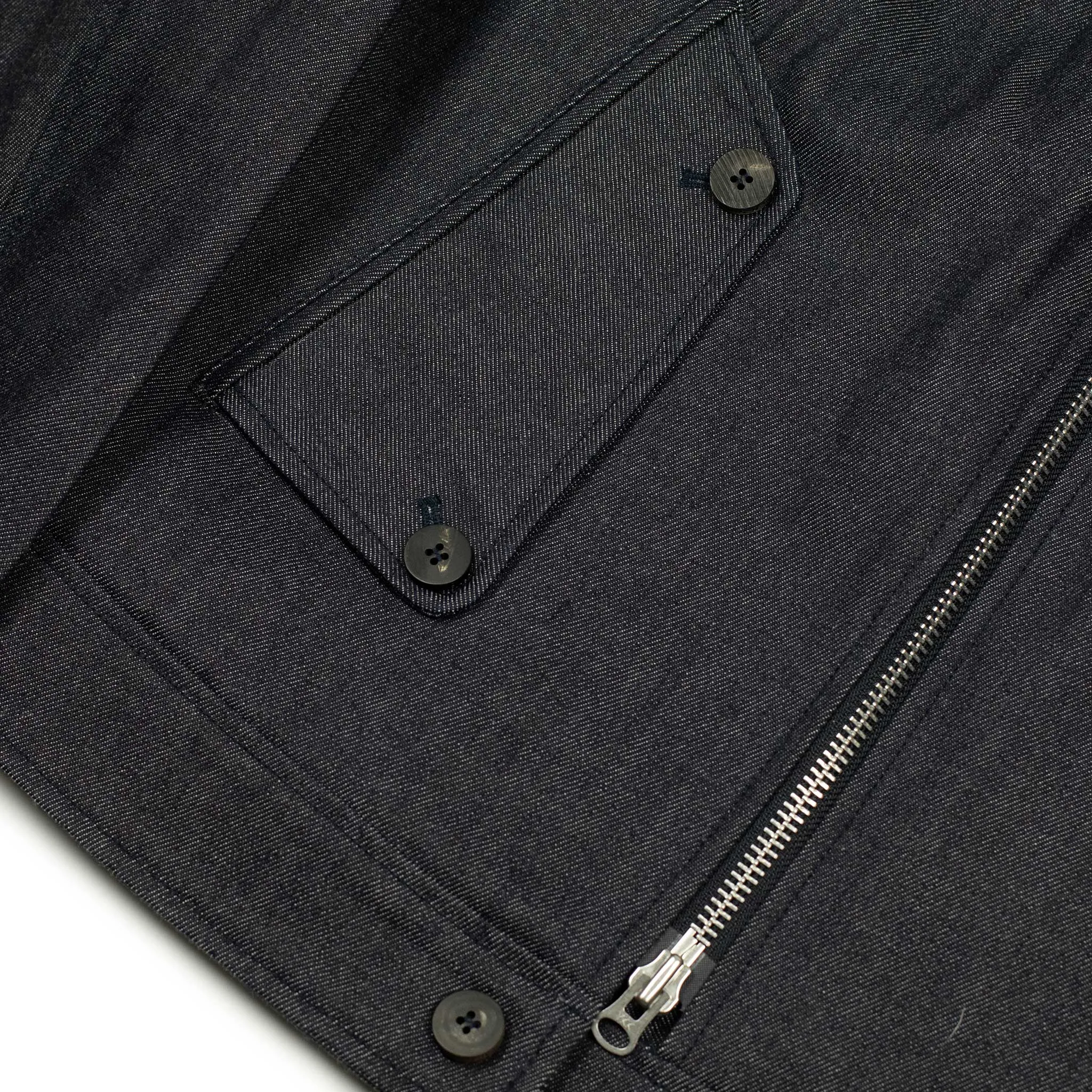 Harrington jacket in indigo Japanese denim