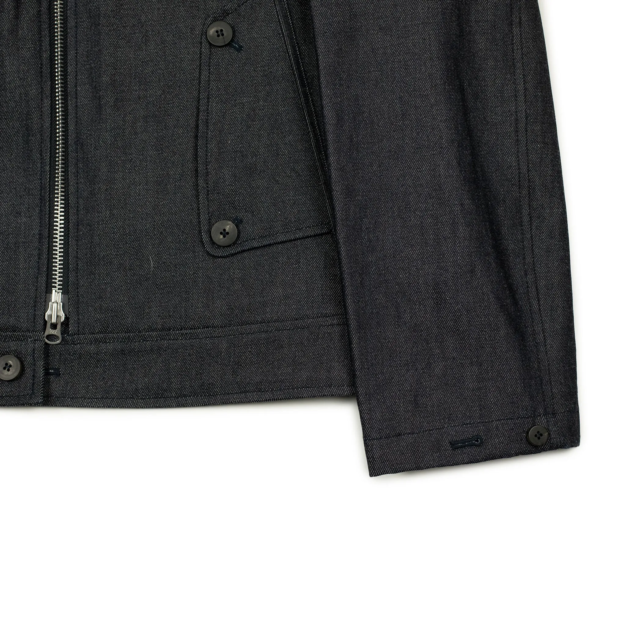 Harrington jacket in indigo Japanese denim