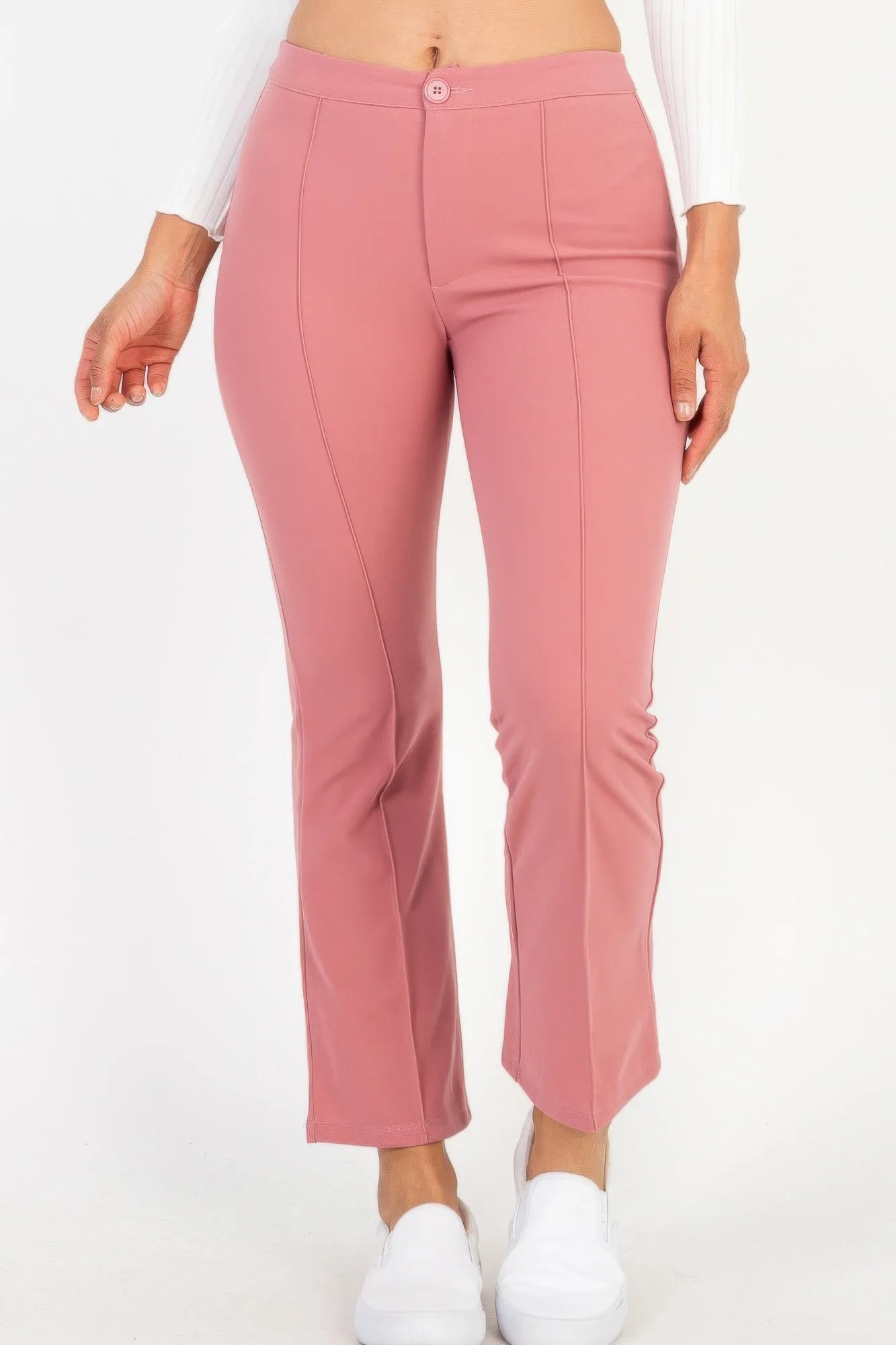 High Waist Knit Flare Pants