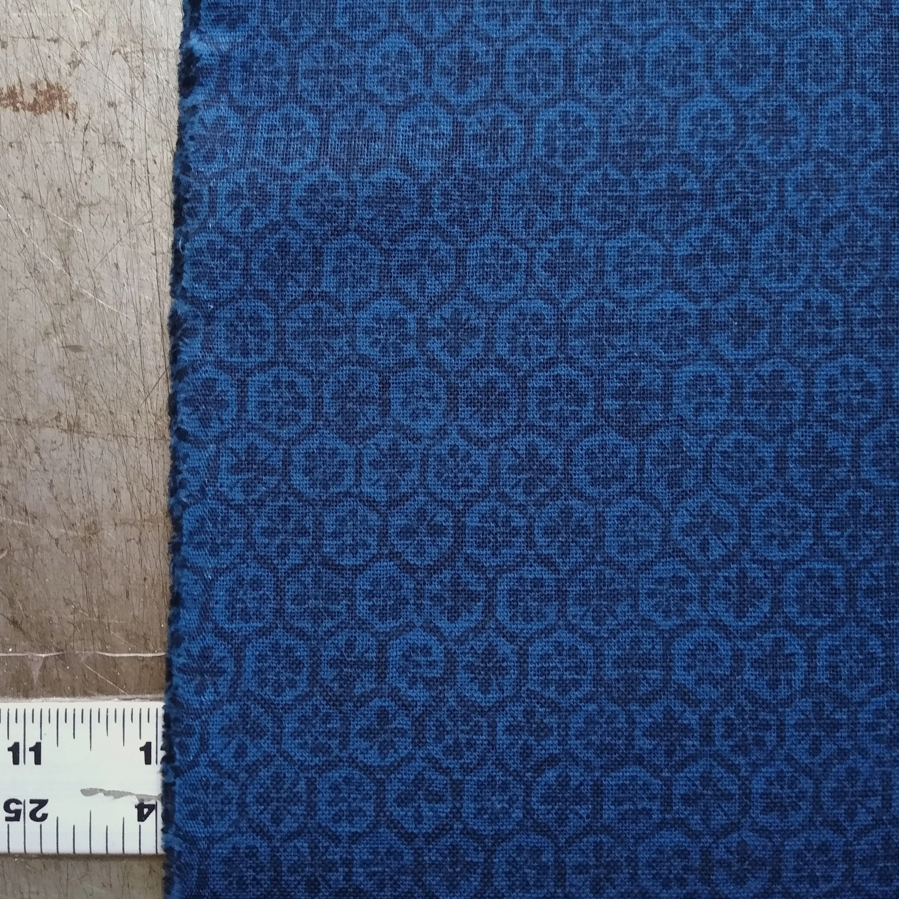 Japanese Slub Weave / Mosaic / Blue