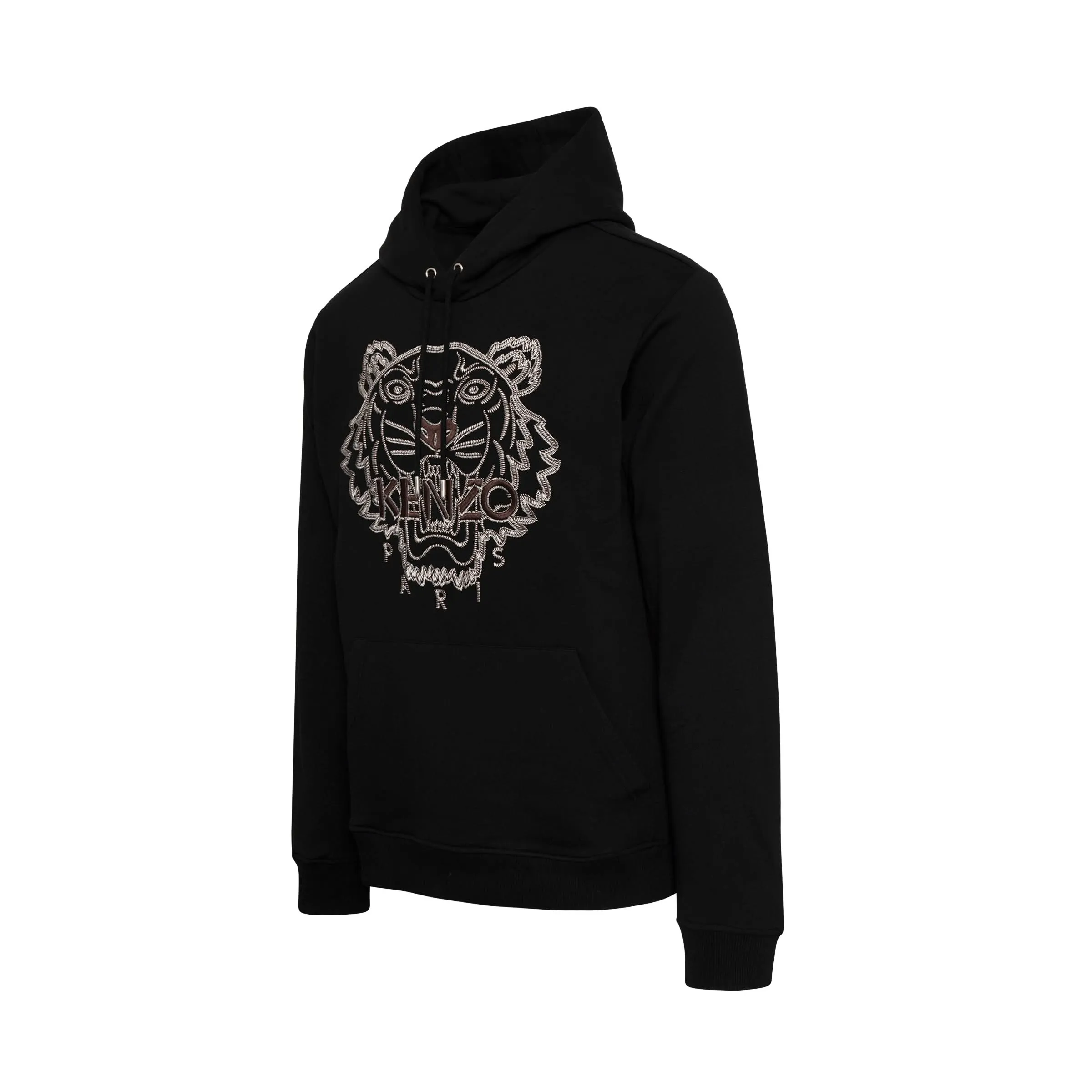 Kenzo Tiger Embroidered Hoodies in Black