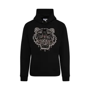 Kenzo Tiger Embroidered Hoodies in Black