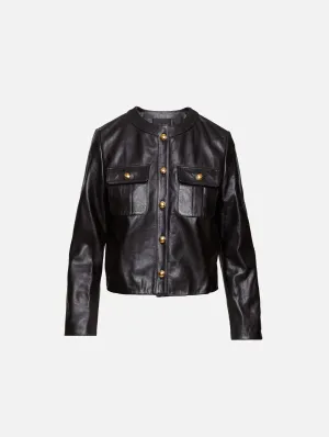 Kitra Leather Jacket in Black