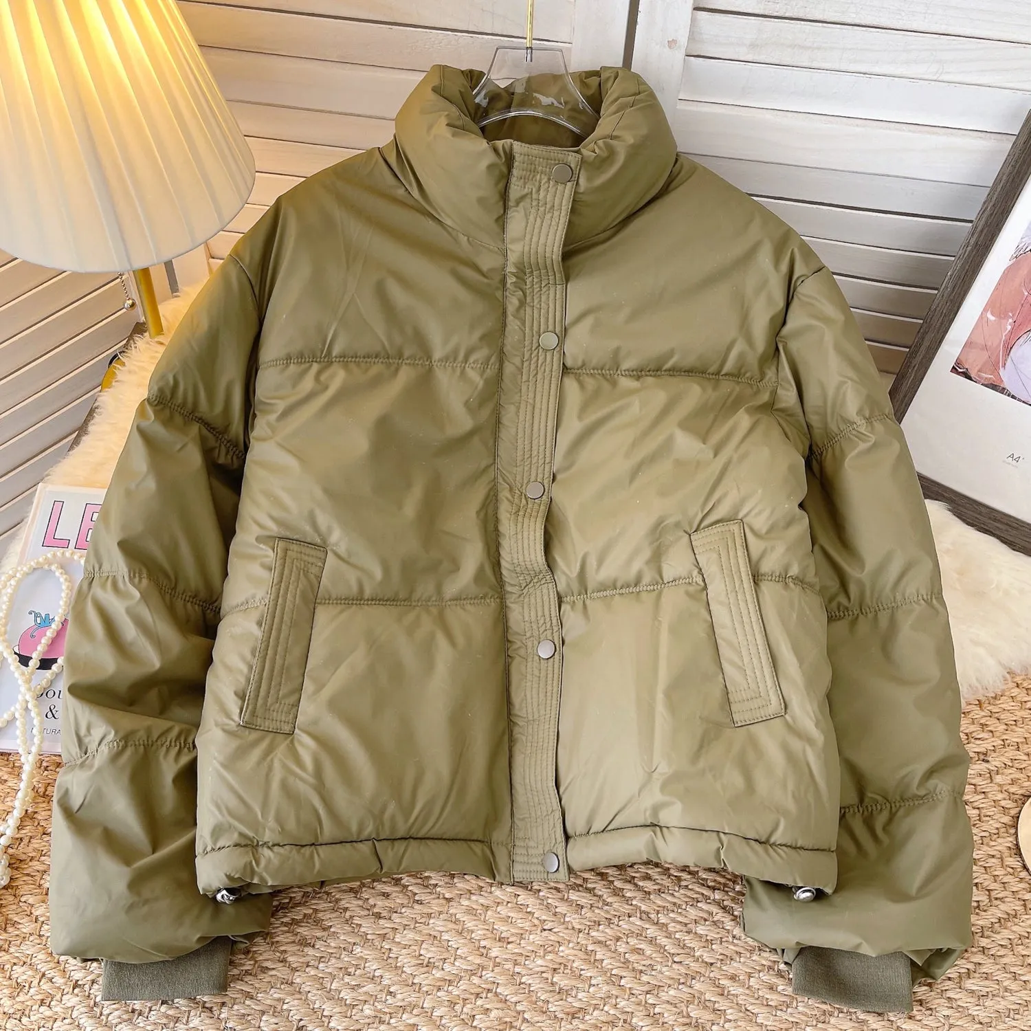 Korean Style Padded Puffy Coat