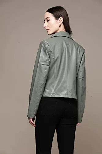 Label RITU KUMAR Sage Green Biker Jacket