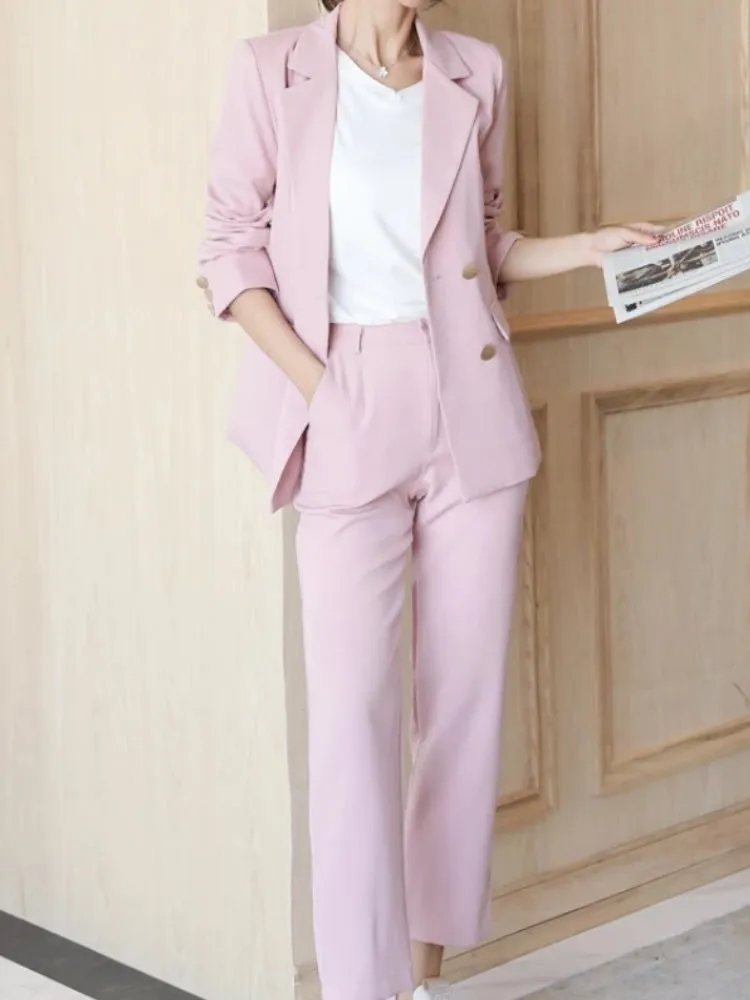 Lilian Elegant Cotton Office Suit Set