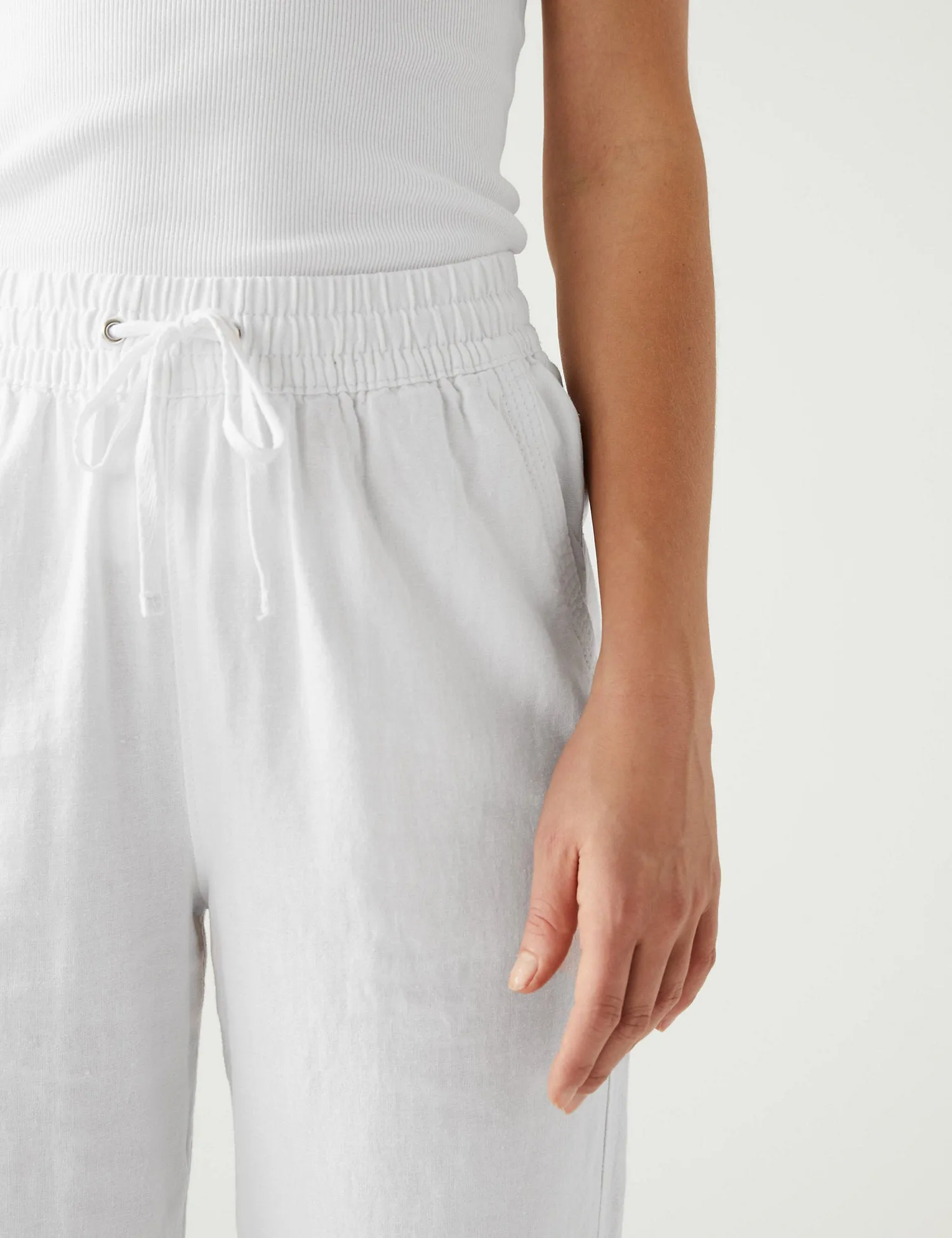 Linen Rich Tapered Ankle Grazer Trouser