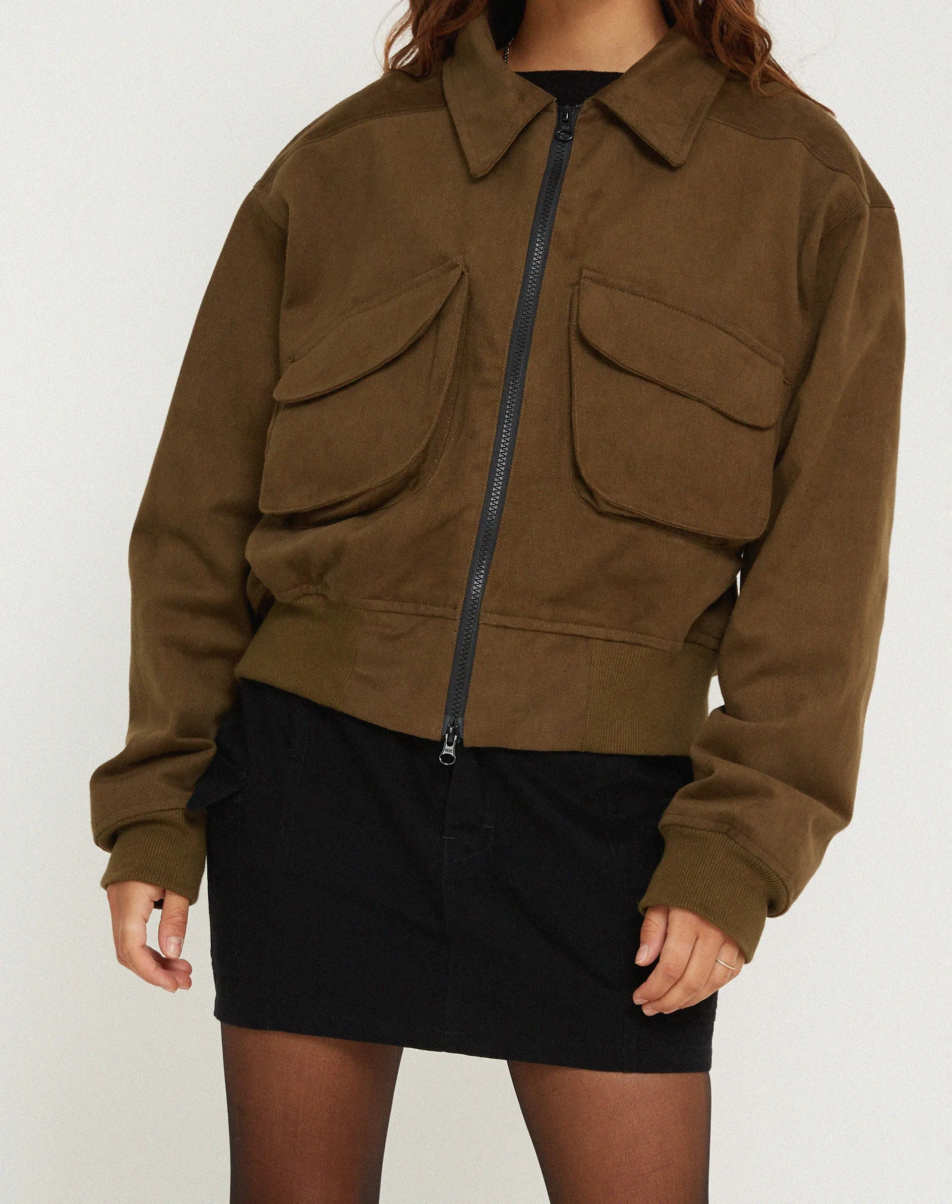 MA2 Jacket in Twill Suede Khaki