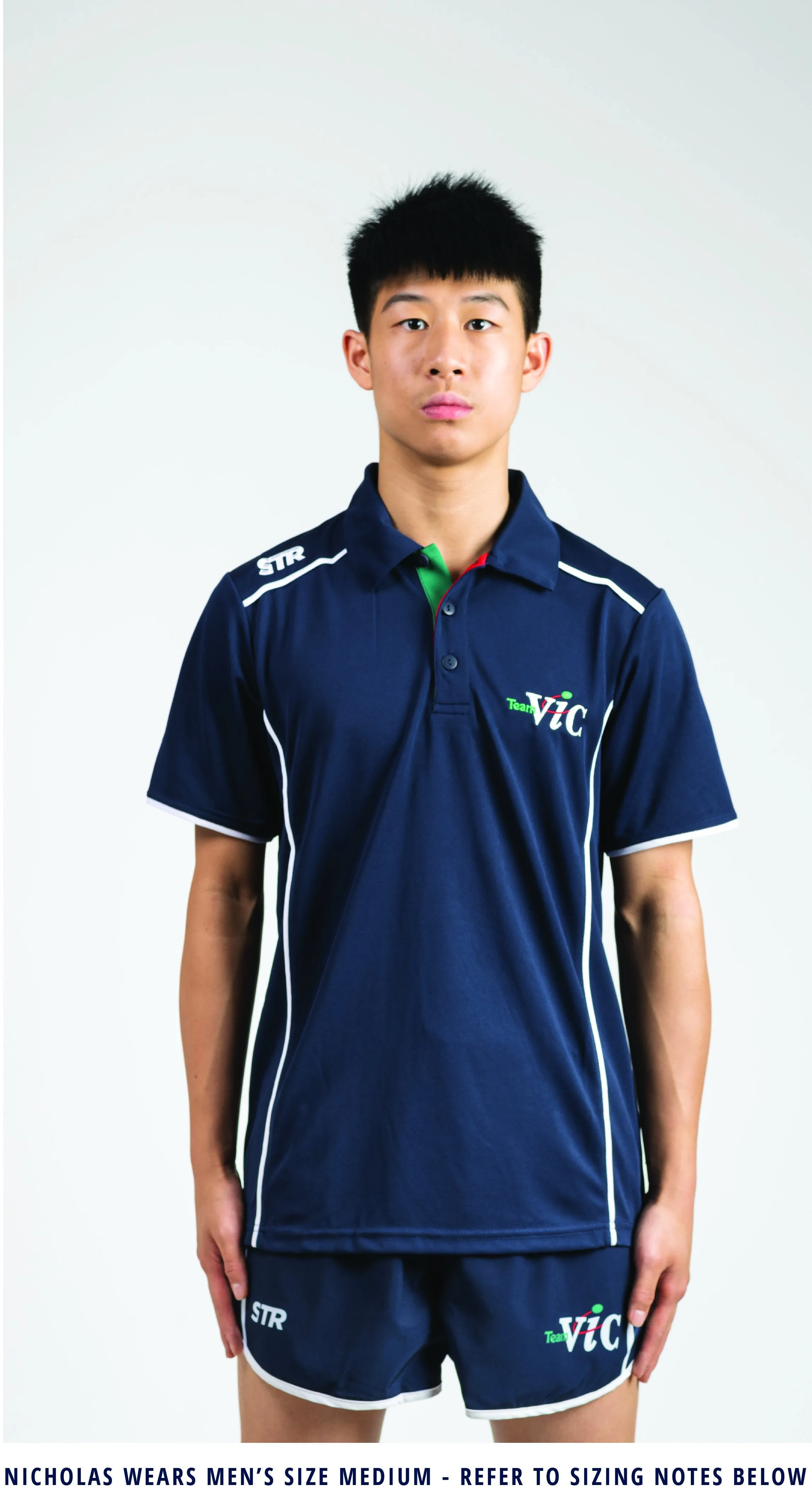 Male Team Vic Navy Polo (2022  Run Out Stock)