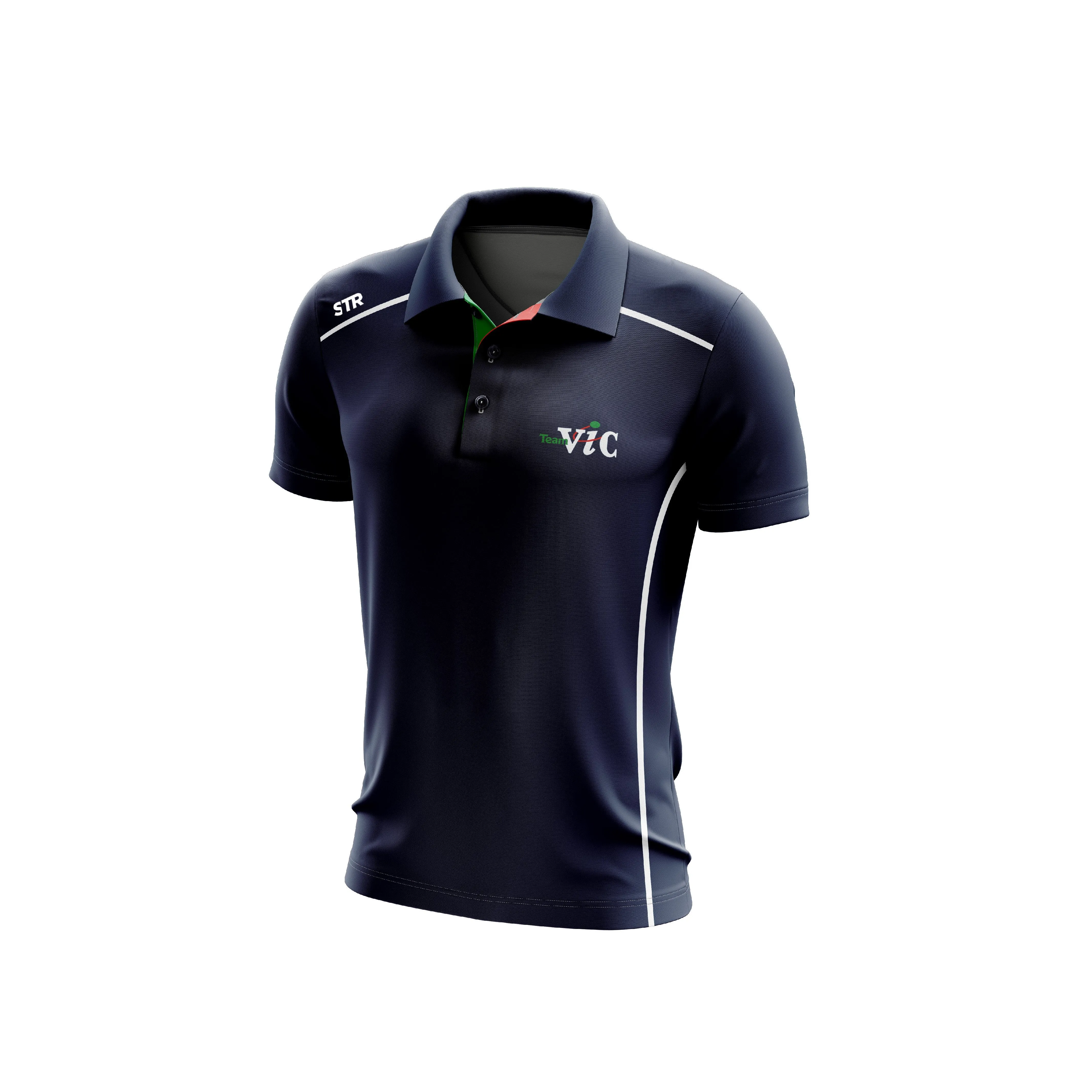 Male Team Vic Navy Polo (2022  Run Out Stock)