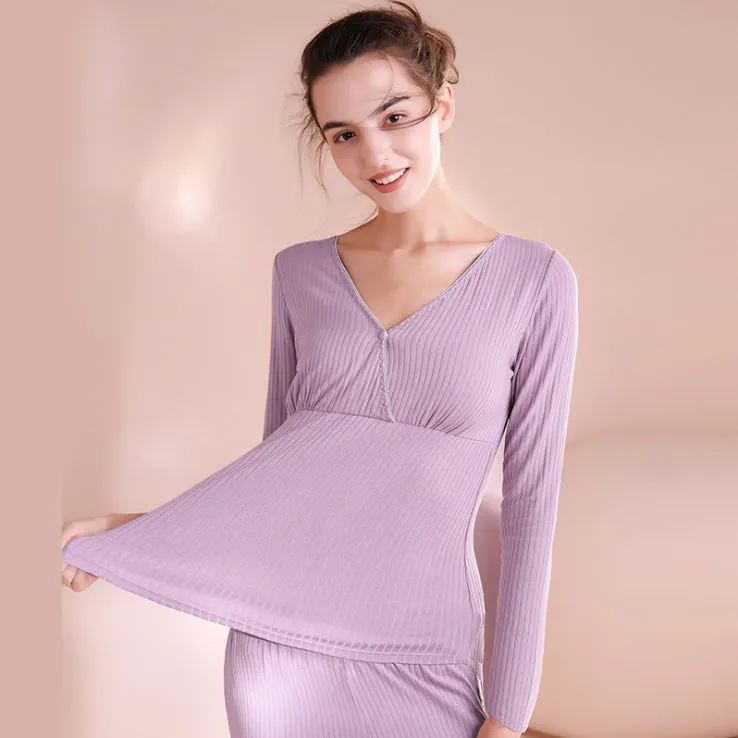 Maternity Autumn Clothes Long Trousers Suit After Childbirth Adjustable Home Nursing And Nursing Pajamas