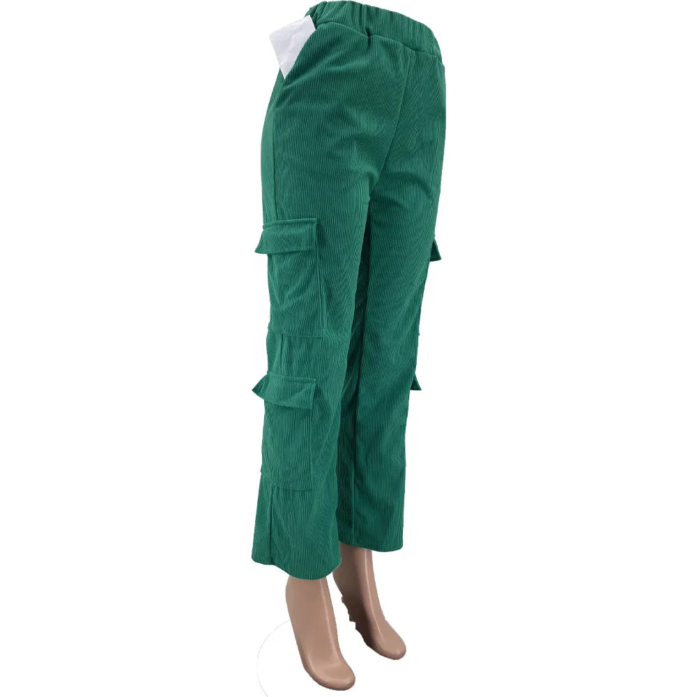 MB FASHION LONG CARGO CORDUROY PANTS 7107LY