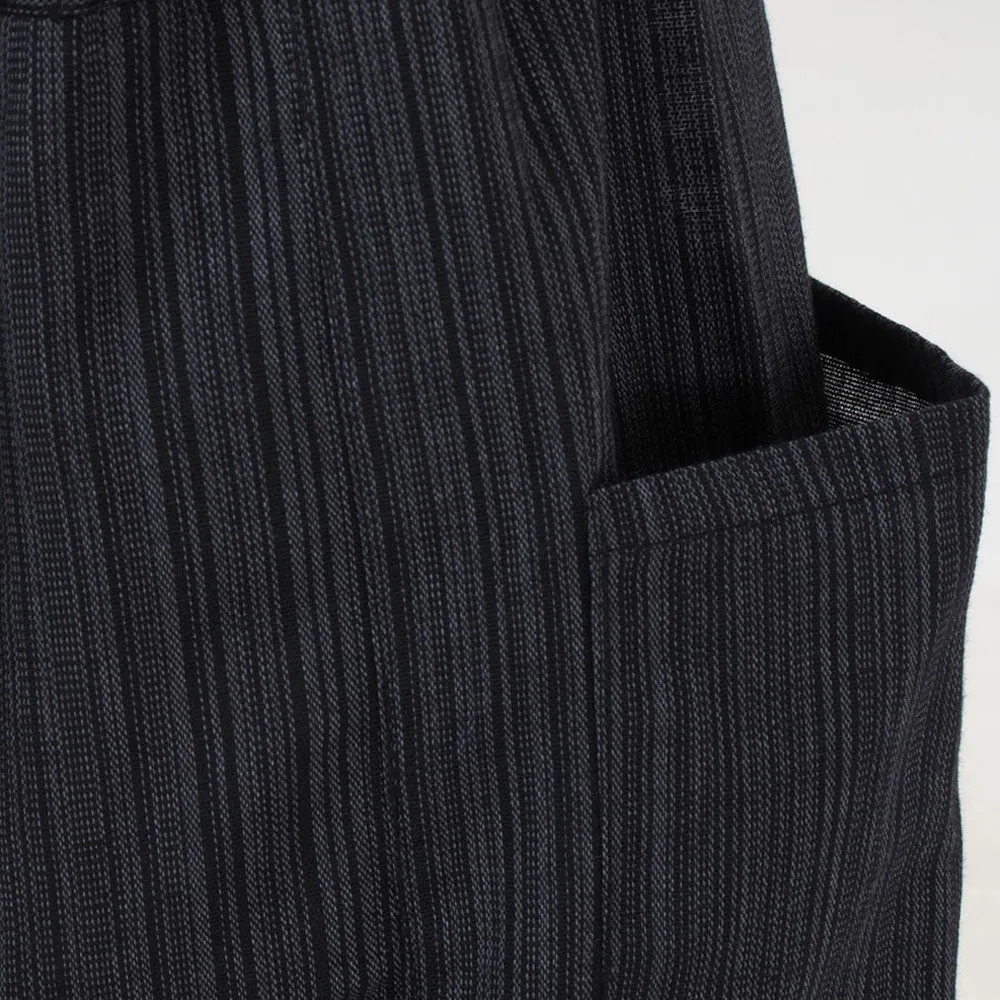 Midnight Black Men's Pinstripe Harem Pants