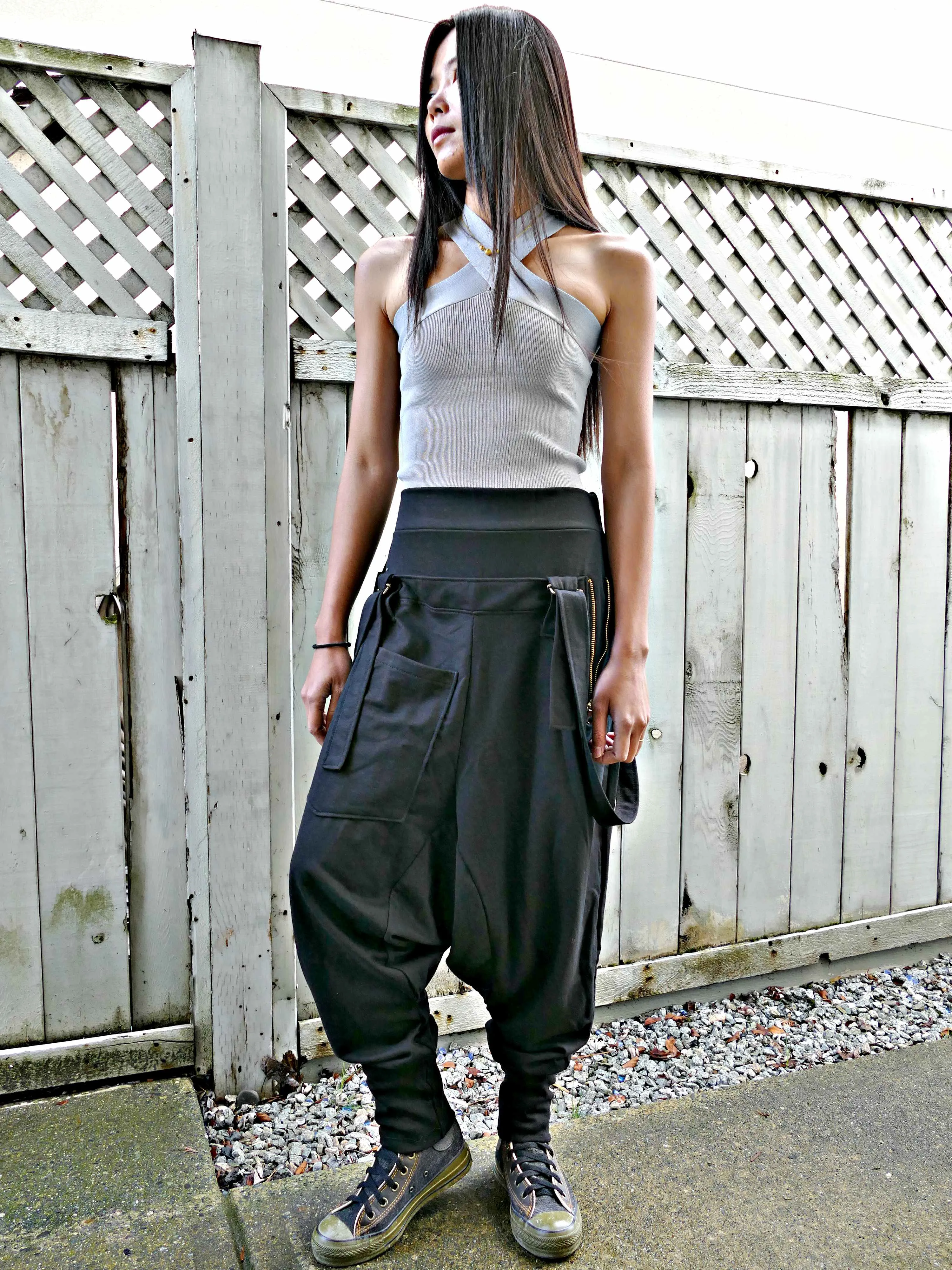 Modern Black Ninja Pants - #015GOLD