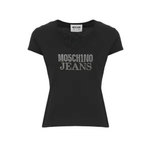 Moschino Jeans Logo-Embellished Crewneck T-Shirt K2J07043762