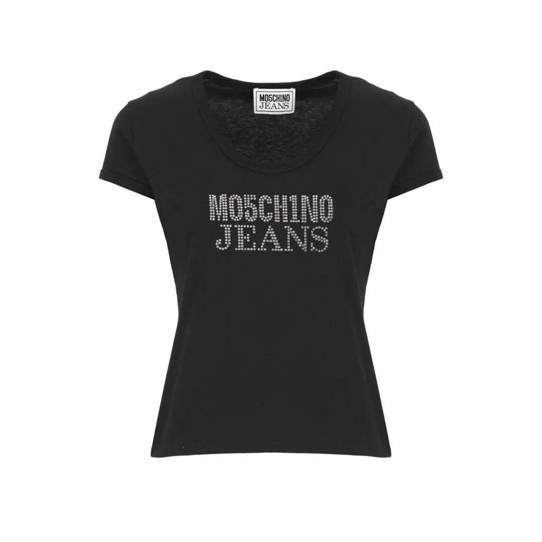 Moschino Jeans Logo-Embellished Crewneck T-Shirt K2J07043762