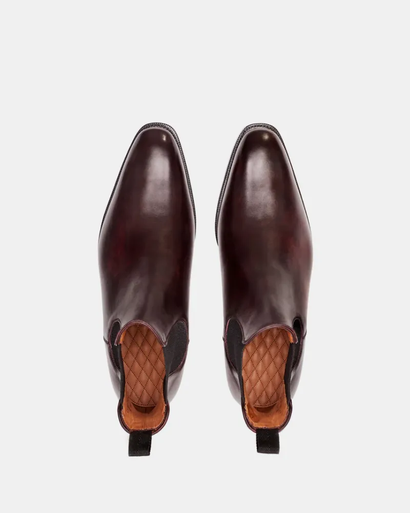 Museum Oxblood Leather Chelsea Boot