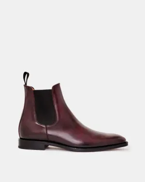 Museum Oxblood Leather Chelsea Boot