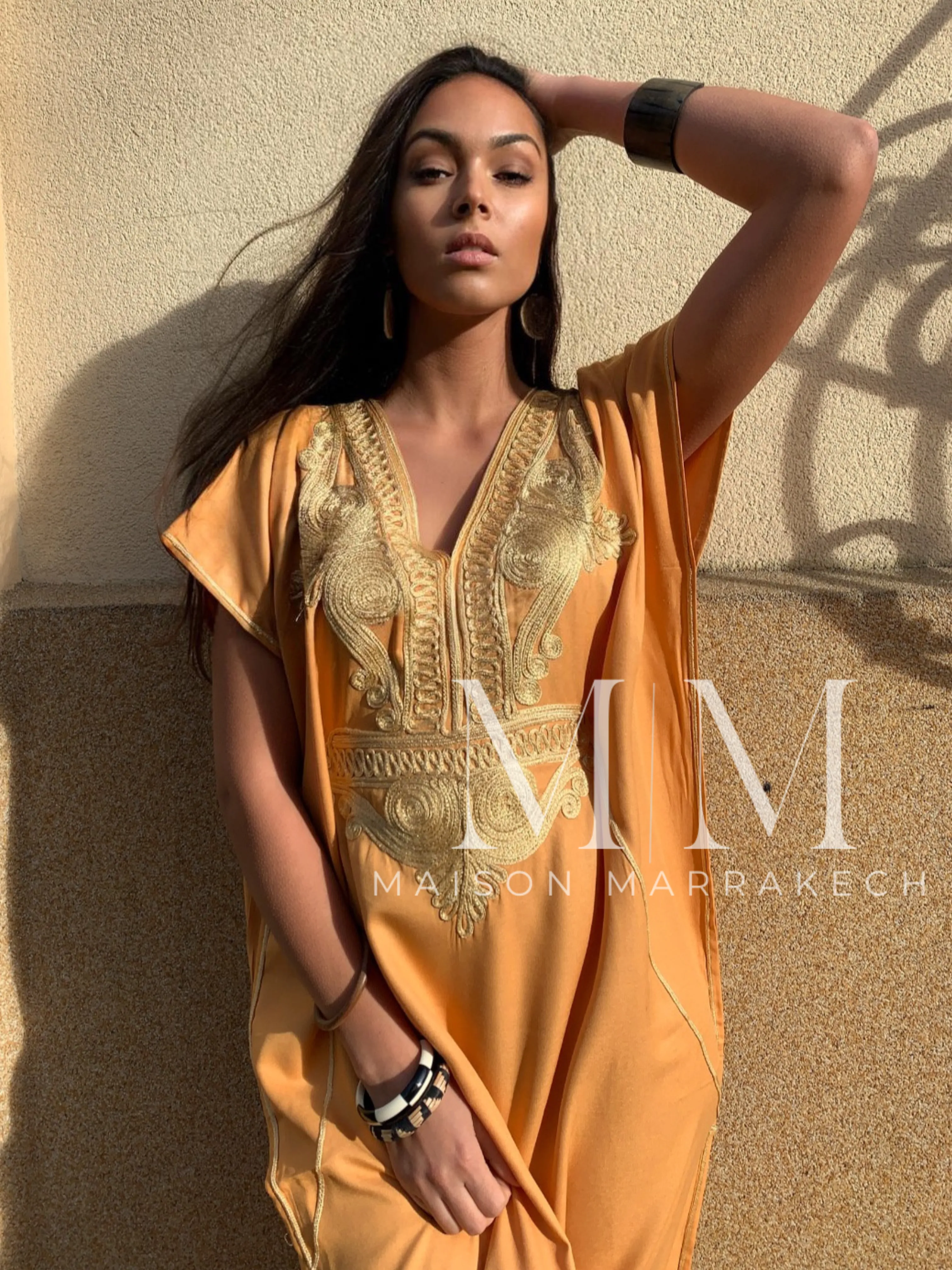 Mustard Yellow Gold Marine Kaftan Caftan & Loungewear