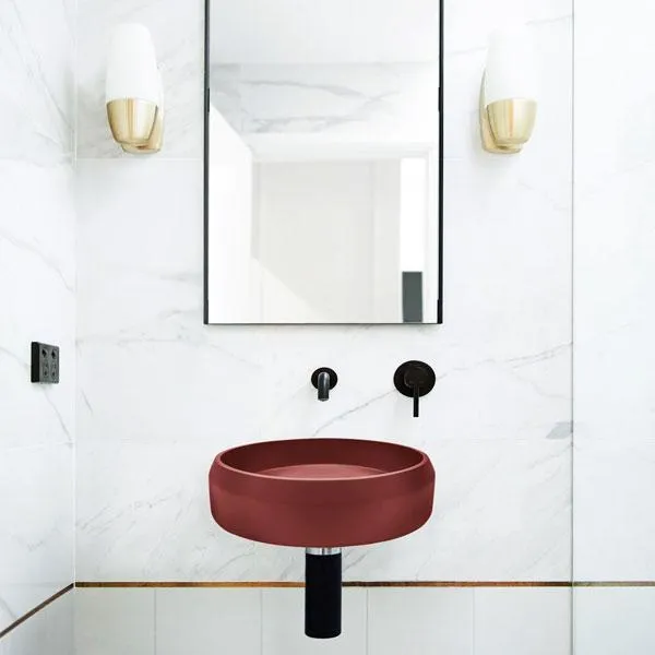 Nood Co Prism Basin Circle Wall Hung - 14 Colours