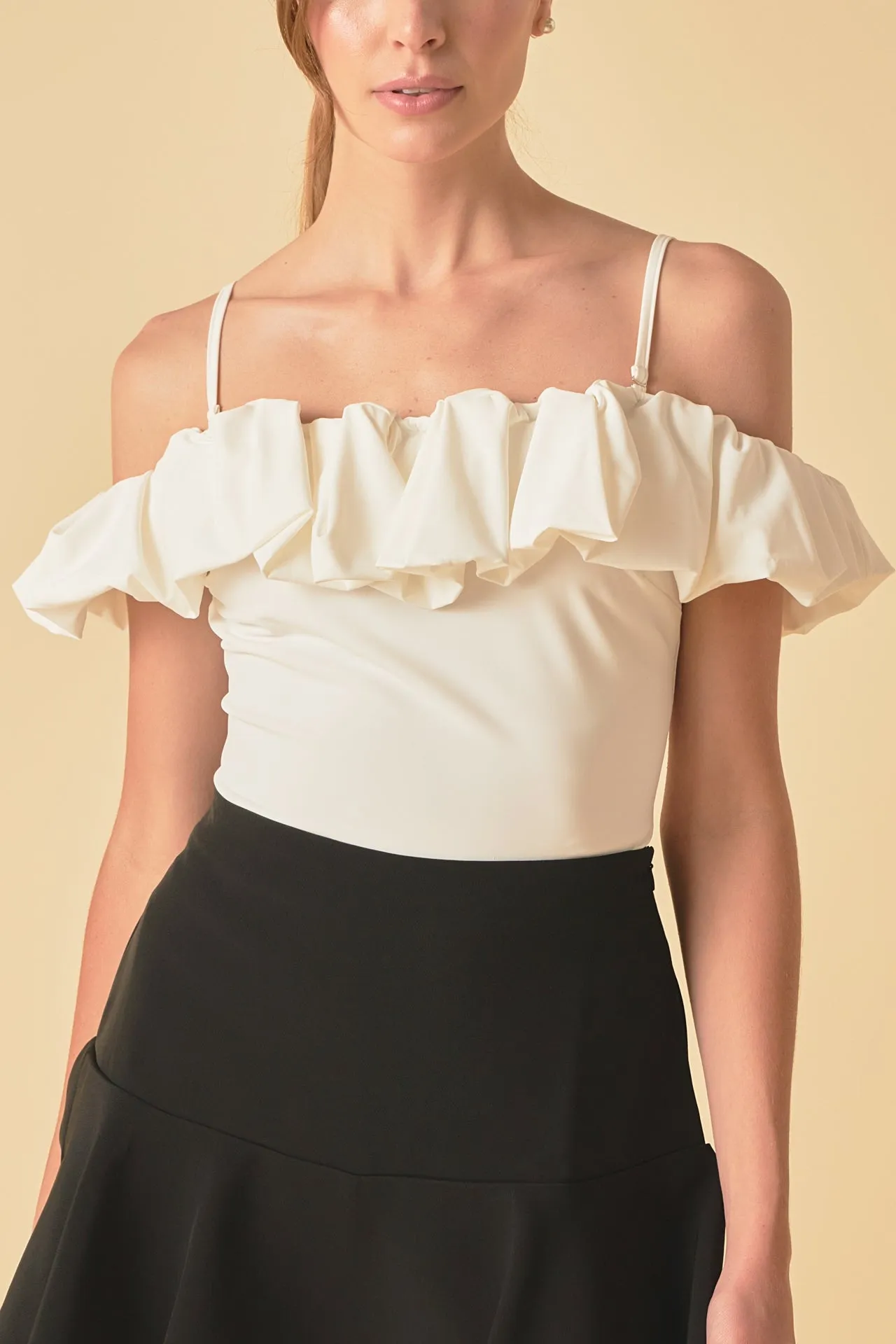 Off Shoulder Bubble Top