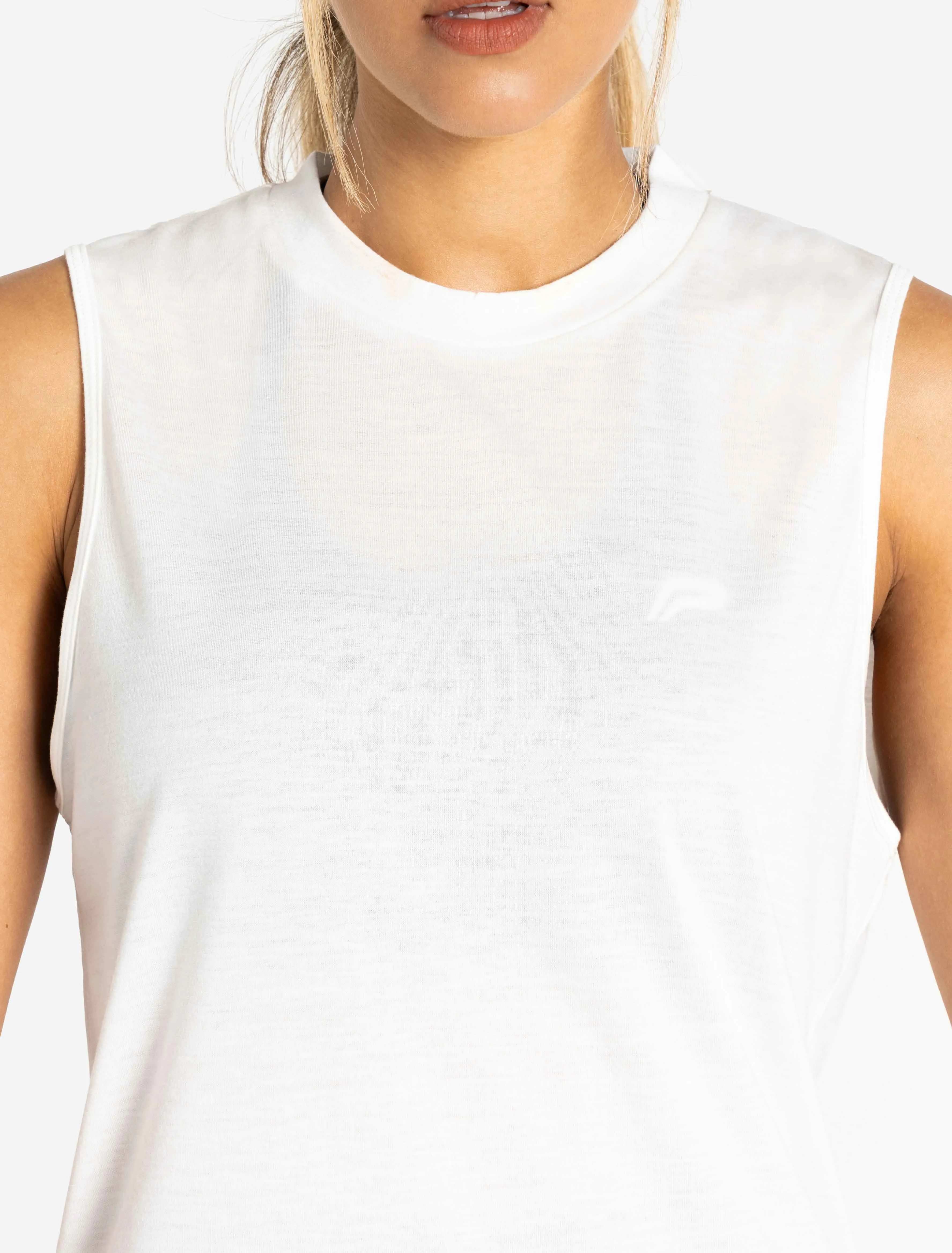 Oversized Graphic Tank - White